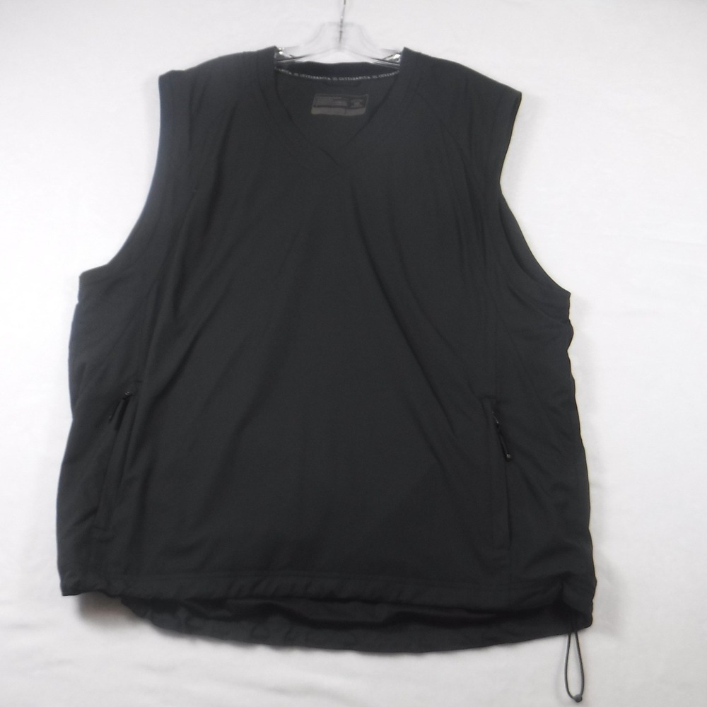 Cutter & Buck Mens Black Golf Vest V-Neck Windbreaker Pullover XL Pocketed